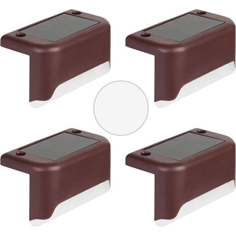 Luces solares de jardín con estaca, 4 unidades. Luces LED solares para caminos, jardines, vallas y paisajes exteriores. Apliques de pared para senderos, patios, caminos, césped y jardines.