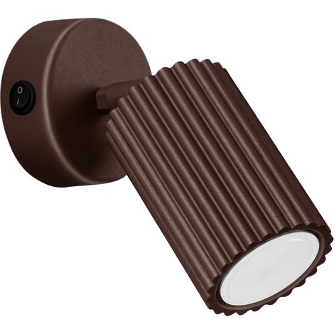 Wandleuchten KARBON braun 1xGU10 8cm Aluminium Sollux (1/5)
