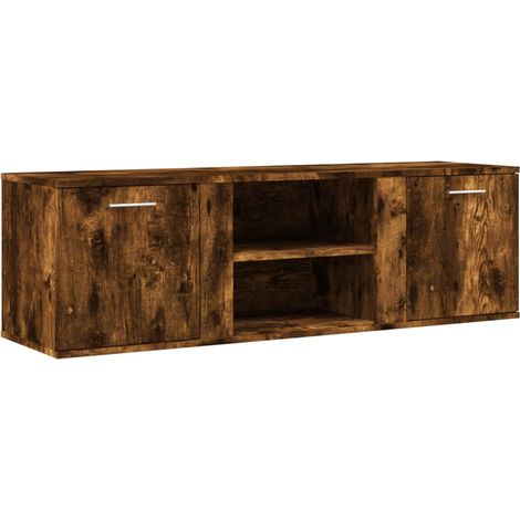 Meuble TV chêne fumé 120x34x37 bois d'ingénierie (1/5)