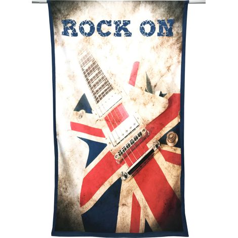 SERVIETTE de plage éponge ROCK SUR de grande taille cm. 90 X 170 guitare électrique