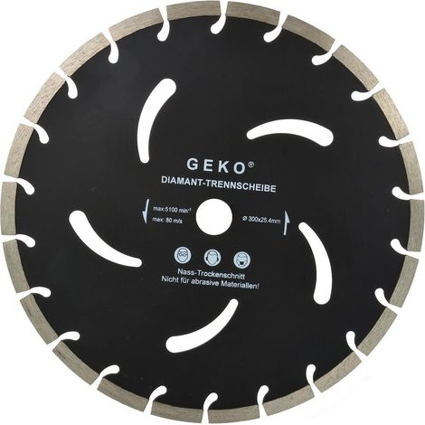Disque diamant noir 300x10x25,4mm geko(10) (1/2)