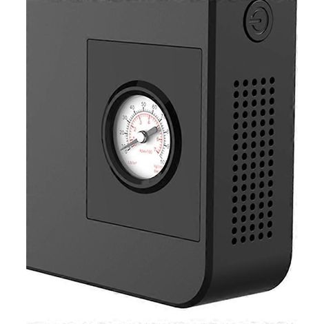 12V Reifenfüller, Luftkompressorpumpe mit Digitalanzeige, tragbar mit LED-Licht, Reifenpumpe für Autos, Schwarz, Poi