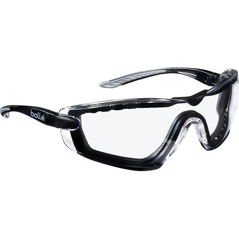 Bolle Safety Cobra PSI Safety Glasses - Clear Polycarbonate Lens, Anti-Fog/Anti-Scratch, 99.9% UV Protection