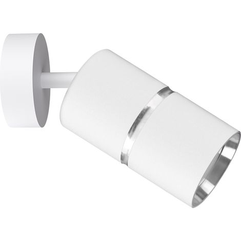 Lampada parete/soffitto BAMBOO Polux GU10 bianca orientabile (1/5)