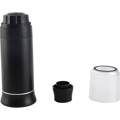 Machine à café portable 3 en 1 sans fil pour la voiture, la maison et les voyages. Compatible avec capsules et café moulu. Mini cafetière 15 bars pour infusion à froid et chauffe-café. Tasse de 120 ml (1/5)