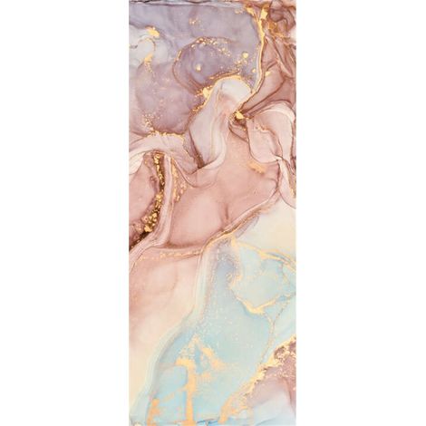 Panneau mural douche en alu-composite VIPANEL - Pierre Décor Marbrure Rosée - Finition Brillant - 100x255cm (1/5)