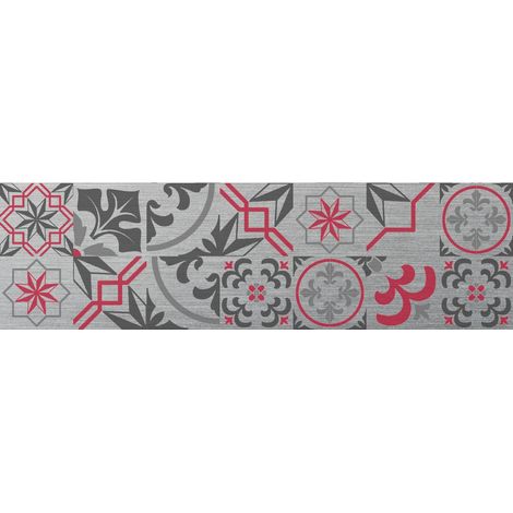 Crédence de cuisine adhésive aluminium brossé – Dimensions 90x20cm – Épaisseur 3mm – Adhésif double face pour surfaces lisses – CPM
