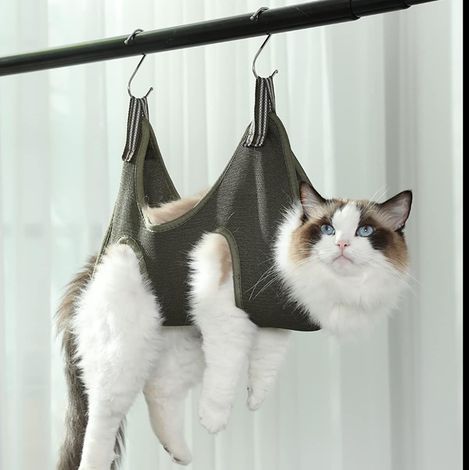 1 Pièce Hamac de Toilettage pour Chiens et Chats de Petite Taille,Confortable et Respirant Harnais Toilettage,pour Aider Les Chiens et Chats à Couper Les Griffes et Le Toilettage du Bain (1/5)