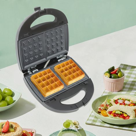 Multifunktionaler Waffelbereiter, Elektrischer Waffelbereiter, Waffelbereiter Multifunktionsgerät - Sandwichmaker, Waffeleisen, Kontaktgrill, DonutMaker, Oreschki, Mini Kuchenform. Antihaftbeschichtet (1/5)