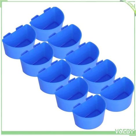 Gobelets d'alimentation pour pigeons - FAFEICY - 10 pcs - Plastique résistant - Suspendus demi-cercle - Non toxique imperméable (1/5)