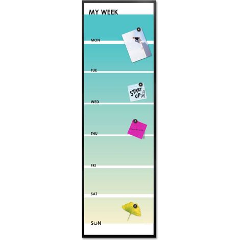 Lavagna magnetica planner settimanale design moderno rettangolare