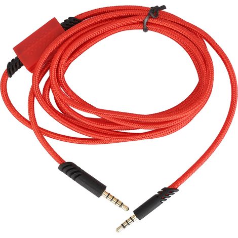 Ersatz-Audiokabel für Logitech ASTRO A10 A40 A40 TR Gaming-Headset, rot, mit Stummschalter (1/5)