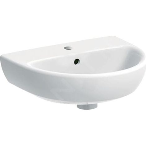 Geberit Selnova - Lave-mains 450x370 mm, avec un trou de robinetterie, avec trop-plein, blanc 500.324.01.7 (1/2)