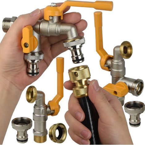(E-1pcs,Autre) Robinet mural en laiton 1/2'' 3/4'' pour salle de bain, angle, machine à laver, arrosage extérieur, jardin, baignoire, toilettes, piscine (1/4)