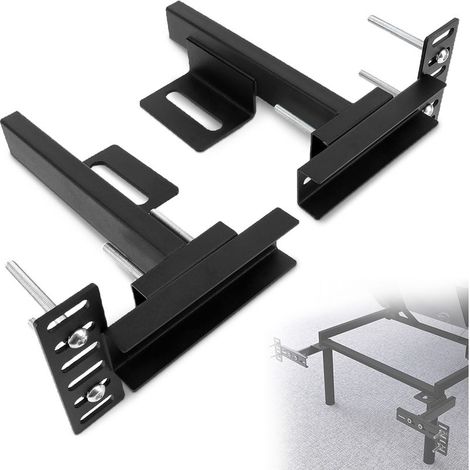 Kit de support de tête de lit pour base de lit réglable, supports de tête de lit universels pour cadre de lit en métal, noir, supports de fixation murale pour lit réglable (1/5)
