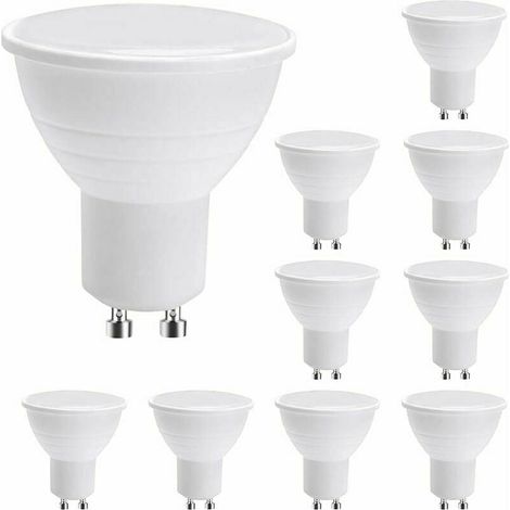 LED GU10 Strahlerlampen, GU10 LED-Glühbirnen, 7 W Warmweiß (entspricht 50 W Halogen), Energiesparlampe, 600 lm, 120°-Strahl, nicht dimmbar, 10er-Pack (1/4)