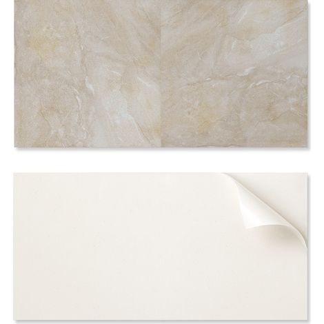 Panel de vinilo adhesivo para pasillo, 100x50 cm, m谩rmol natural en tonos