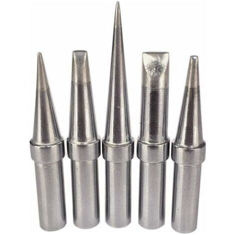 BUNTHAUS PA Lot De 5 Pointes De Fer À Souder De Rechange Pratiques Sans Plomb Eta Etb Etd Ets Ett Pour Weller Wesd51 Wesd50 Wcc100 AIPERQ (1/4)