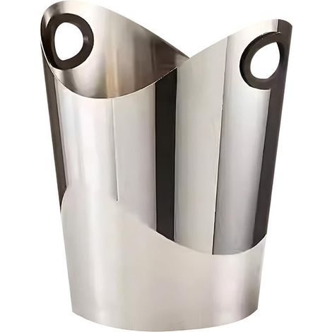 Seau à glace extra large de luxe en acier inoxydable pour hôtels, seau à vin et champagne à double trou. (1/5)