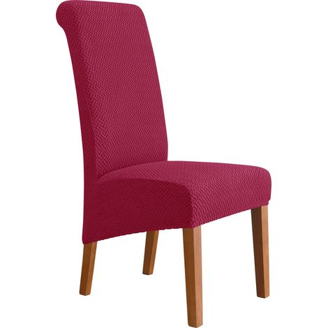 Übergroße, dicke Polster-Sitzbezug-Hülle – Vollständige Überdeckung mit eingebautem elastischen Band, minimalistischer Stil, Bordeaux-Farbe, universell für Sessel, Sofas und Autositze.