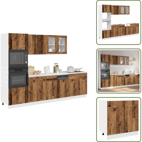 Ensemble d'armoires de cuisine 7 pcs vieux bois - Ensemble D'armoires De Cuisine - Ensemble D'armoires De Cuisine - Ensemble D'armoires - Armoire De Cuisine (1/5)