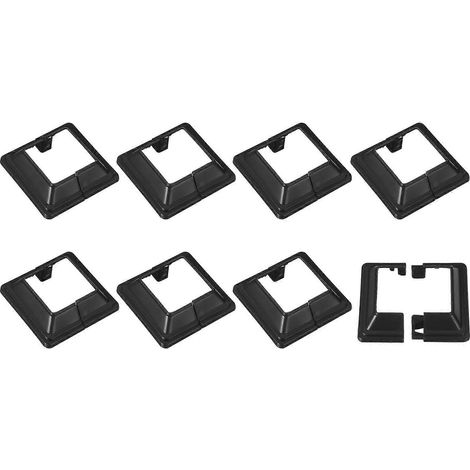 Pfostenabdeckung, 8-teilig, aus Kunststoff, geteilt, 40 x 40 mm, Gesamtgröße 72 x 72 mm, für Zäune, Treppen, Handläufe und Veranden