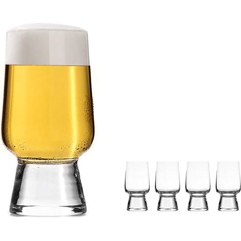 Lot de 4 verres universels pour bière artisanale - Comme Pale Ale, Pils, Wit - 4 pièces de 290 ml - Verres à Gin Tonic - Verres à vin blanc (1/5)