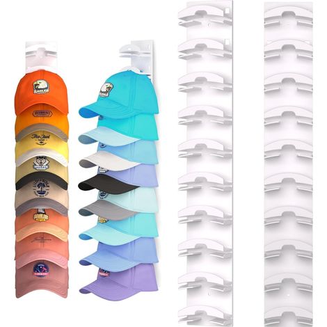 Organiseur de suspension, lot de 2 unités, couleur blanche, auto-adhésif, pour placard, porte ou mur.-AquaForge (1/5)