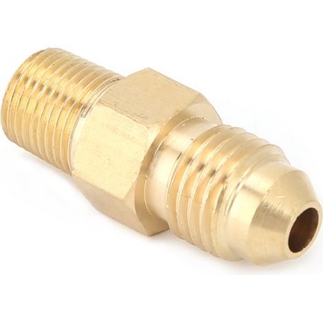 Adaptateur en laiton (lot de 2) pour raccord huile/gaz, droit, mâle AN4 vers mâle NPT 1/8". (1/5)