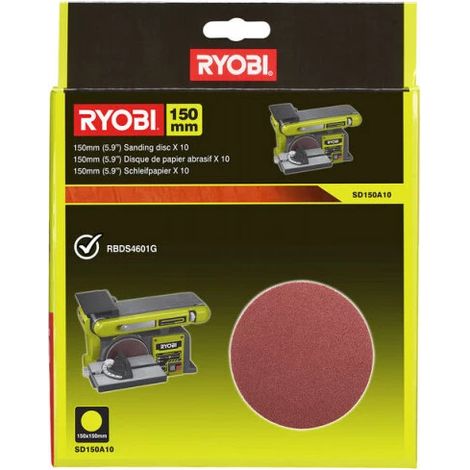 10 pezzi dischi abrasivi di ricambio per levigatrice ryobi rbds4601g - ryobi