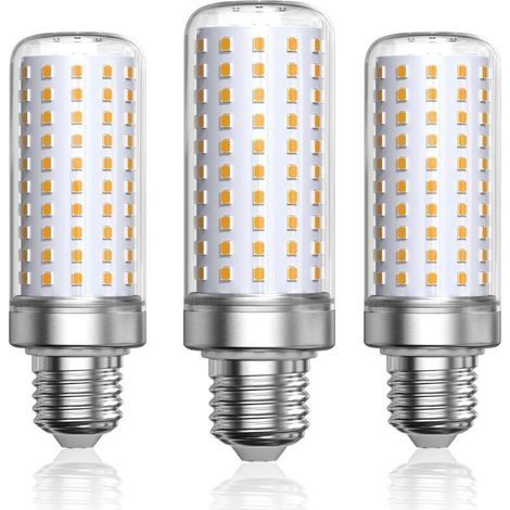 Ampoule LED E27 Blanc Chaud 3000K, 1800LM, Équivaut à Ampoule Halogène 200W Lampe,Ampoules Maïs Lampe Led E27 pour salon, lustre, porche (Non dimmable,Lot de 3) (1/4)