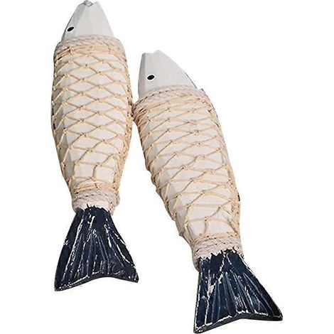 Décoration murale rétro en forme de poisson, compatible avec les vitrines de magasins et restaurants de plage (1 lot) (1/5)