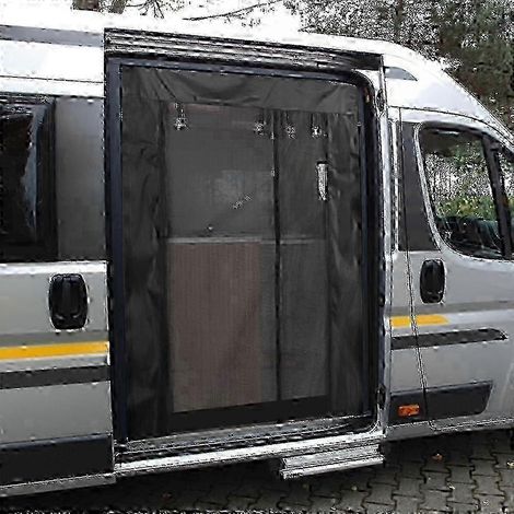 Moustiquaire de porte coulissante pour camping-car compatible avec Fiat Ducato X250 X290, écran pleine hauteur, modèle enroulable (1/5)