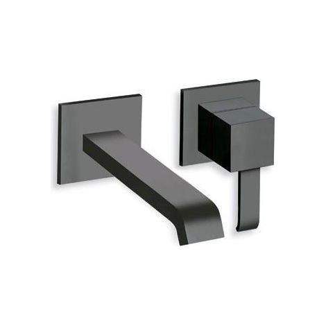 Mitigeur pour lavabo mural saillie 22,5 cm BLACKMAT QUADRI - CRISTINA ONDYNA QM27913