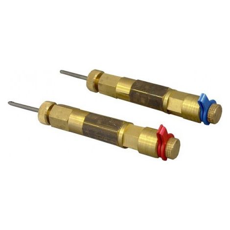 OVENTROP 2 robinets de mesure G 1/4 avec rallonge L = 100 mm, vidange du système non requise pour le montage, 1060282