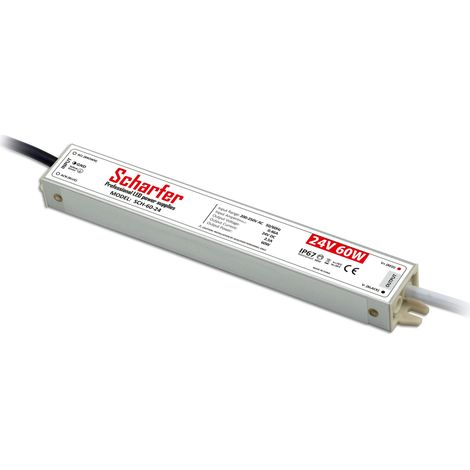 Transformateur LED 220V 24V étanche 60W IP67 2.5A universel Scharfer SCH-60-24