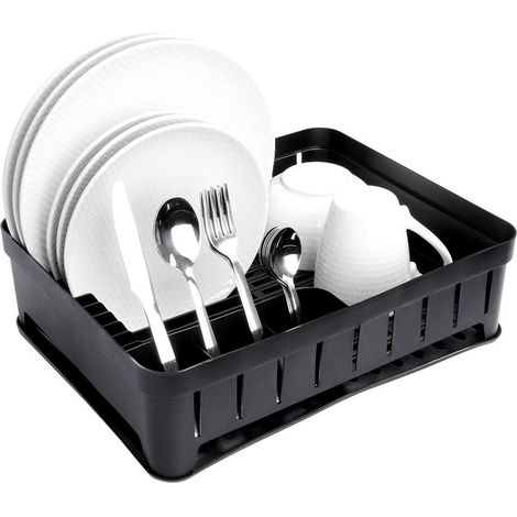 Escurridor de platos negro de 39,5 x 31 x 12 cm (1/5)