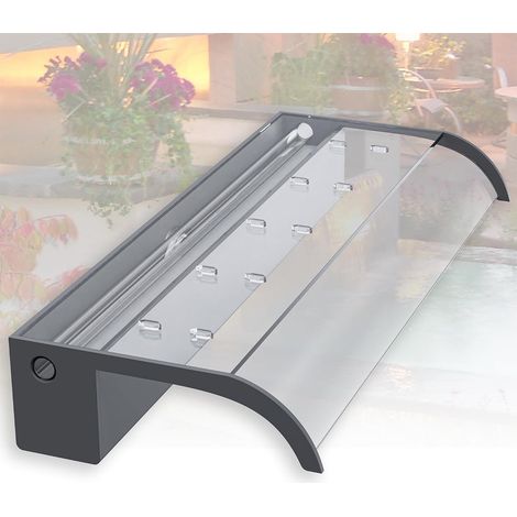 Fontaine De Piscine, Cascade Bassin Exterieur en Acrylique 90cm De Long, Lame D’Eau Largeur 20cm, Cascade Piscine Hors Sol avec Accessoires pour La Décoration D'étang, Patio,Jardin (1/5)