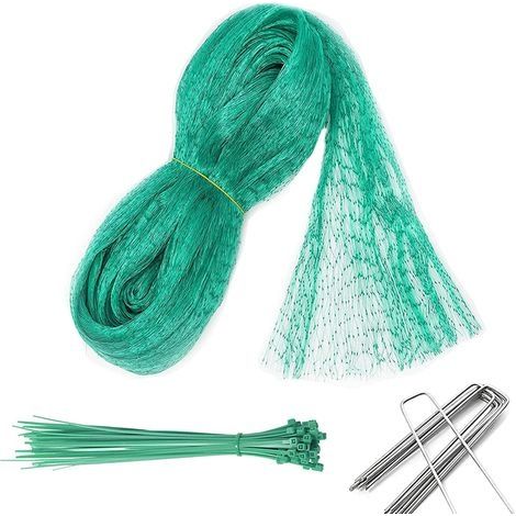 Filet Anti-Oiseaux Vert, Filet de Jardin, 4 × 10m Vert Jardin Oiseau Filet, Filet de Protection Vert Anti-Oiseaux, Arbres Fruitiers Filet en Maille, Animaux Filet en pour Légumes, Filet de Jardi (1/5)