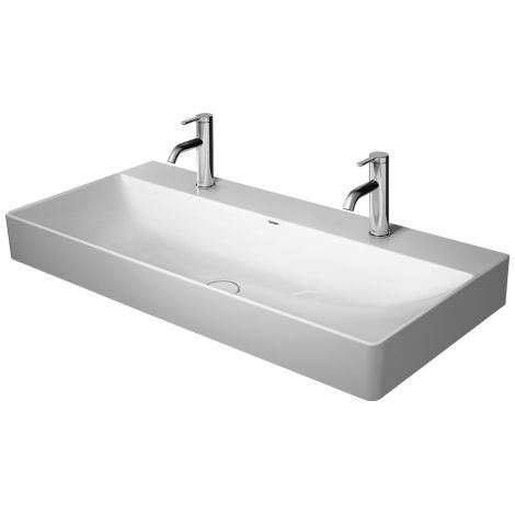 Duravit DuraSquare lavabo, 100x47cm, 2 trous pour robinet, 1