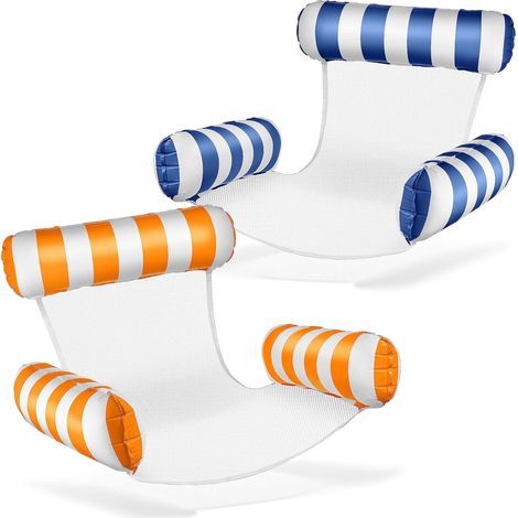 Fauteuil de natation gonflable pour piscine - Avec dossier et accoudoirs - Parfait pour la détente(2pcs) (1/5)