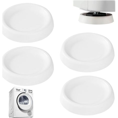 4 Pièces Pied Anti Vibration Machine à Laver, Tapis Patins Anti-Vibration Universels Amortisseurs pour Support Électroménagers, Machines à Laver et Sèche-linge, Tampons Coussinets pour Lave Linge (1/4)