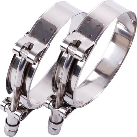 56-64mm Colliers de serrage à boulon en T Acier inoxydable 304 Collier de serrage, pour tuyau d'admission turbo (2 pièces)