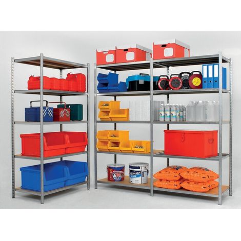 Rayonnage tubulaire EPSILINE COMPACT acier galvanisé charges légères 5 niveaux élément suivant 2000x1000x300mm - MANORGA SAS