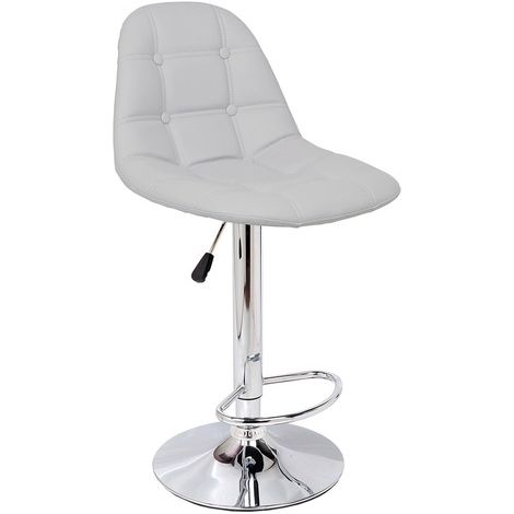 Sgabello/Sedia/Sedila da bar/bancone/uffcio con pistone - Mod. Cloud Grigio Perla