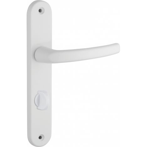 Thirard – Poignée de porte Sultane à condamnation blanche – Zamak fondu – Pour porte épaisseur 50 mm maxi – Entr'axe fixation 195 mm (1/3)