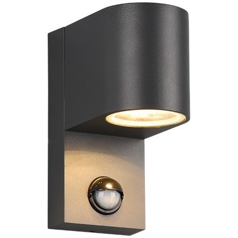 Applique extérieure aluminium avec détecteur ronde - Trio - Roya (1/5)