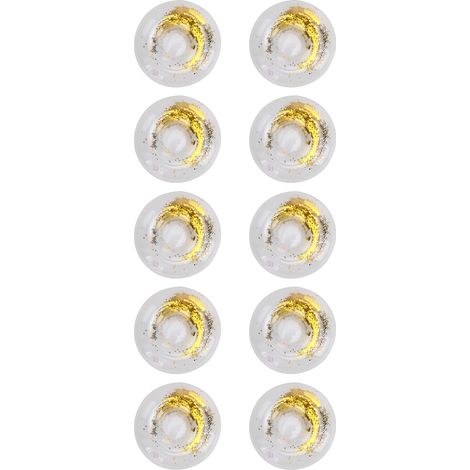 10 pièces Supports de Verre Ronds à Paillettes Dorées pour Piscine et Fêtes (1/5)