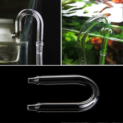 Aquarium-Zubehör-Set: Transparentes Glasrohr, U-förmiger Sauerstoffdiffusor