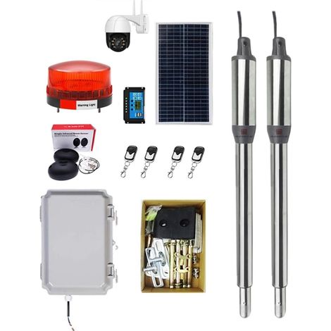 Kit d'ouvre-portes automatiques Dispositif d'ouverture de porte automatique Kits multifonctionnels d'opérateur d'ouvre-porte battante en acier inoxydable avec accessoires en option pour accessoires de (1/5)